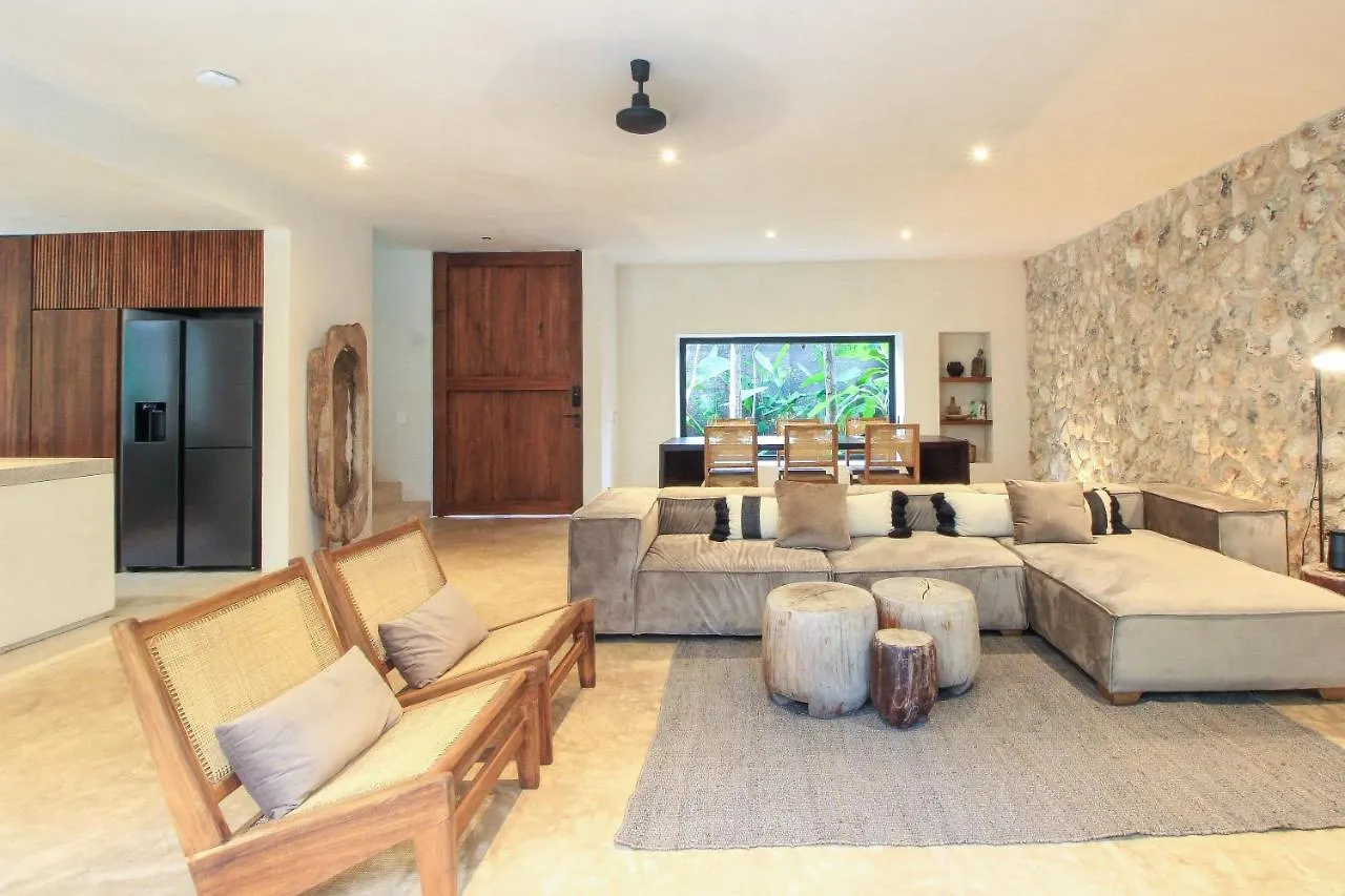 Tatil Evi Elegant Boho Style Villa Jungle Views In Rooftop Deck & Outstanding Raw Pool In Holistika Tulum