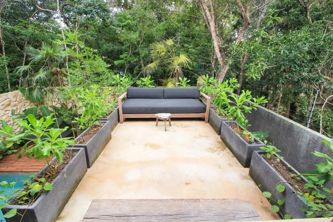 Elegant Boho Style Villa Jungle Views In Rooftop Deck & Outstanding Raw Pool In Holistika Tulum Tatil Evi